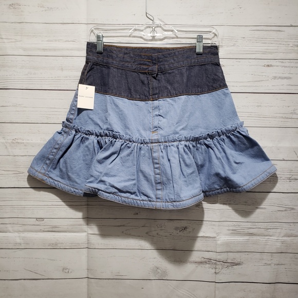 *SOLD* Marc Jacobs Ruffle Runway Denim Mini Skirt - Picture 2 of 8